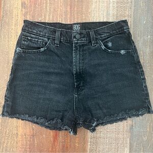 BDG Girlfriend High-Rise Black Denim Short - Size 29